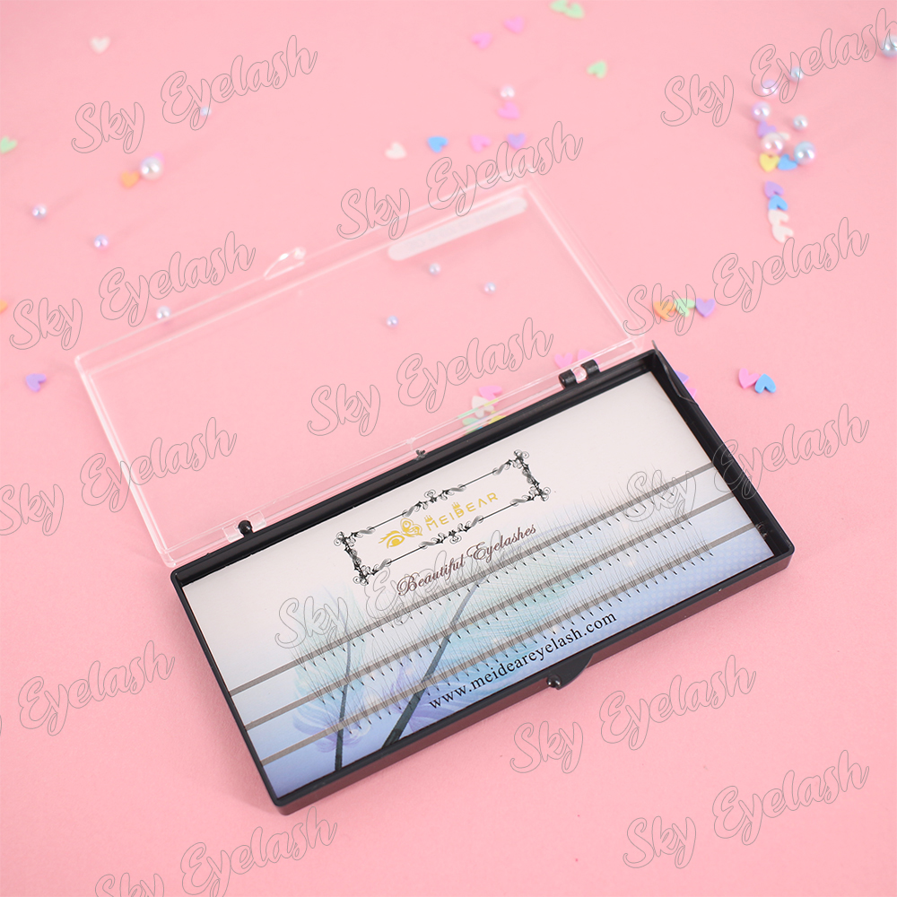 Lash extension wholesale rootless pre-made volume eyelash extensions with adhesive